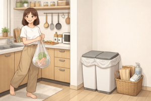 ずぼらでも続くゴミ袋収納術｜畳まない・1アクションで取れる方法
