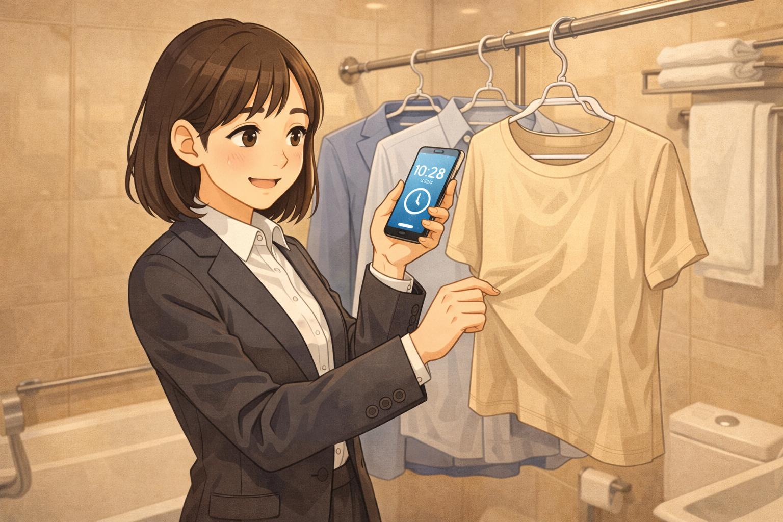 ホテルで洗濯物を干す完全ガイド|翌朝までに乾かす方法と失敗しない場所選び